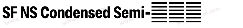 SF NS Condensed Semi字体转换